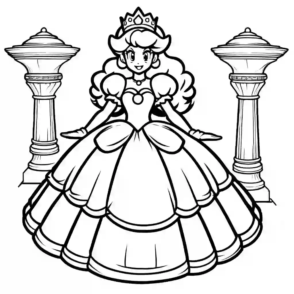 Princess Peach coloring pages